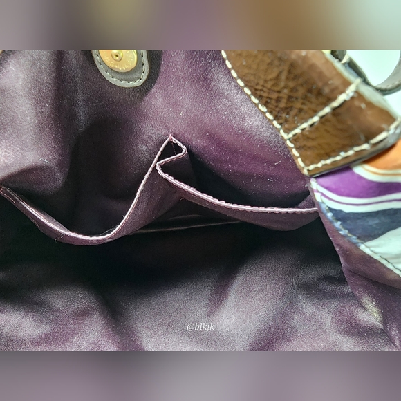 Coach Ashley Satin And Leather Satchel *Cream/Multi* EUC - Picture 14 of 16